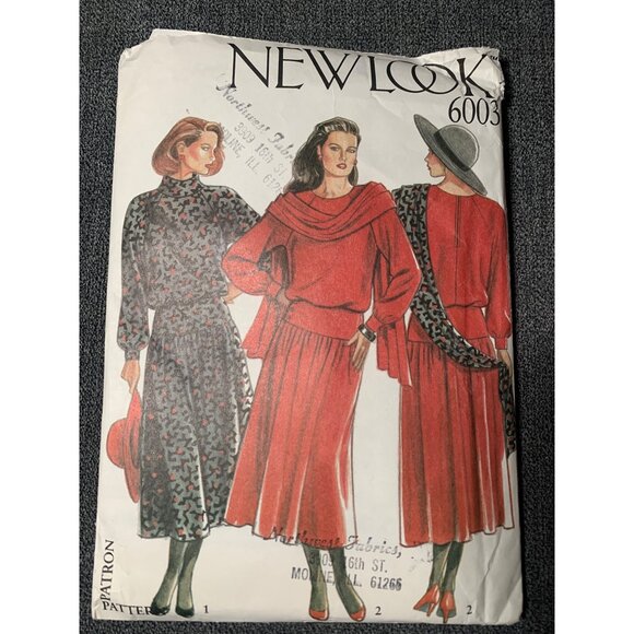 New Look Misses Dress Sewing Pattern sz 8-18 6003 - uncut - Picture 3 of 3